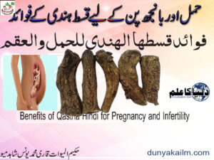 Benefits of Qastha Hindi for Pregnancy and Infertility