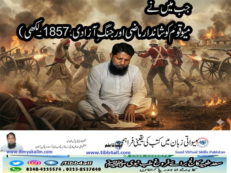 جب میں نے میو قوم کوشاندارماضی اور جنگِ آزادی 1857.۔لکھی )