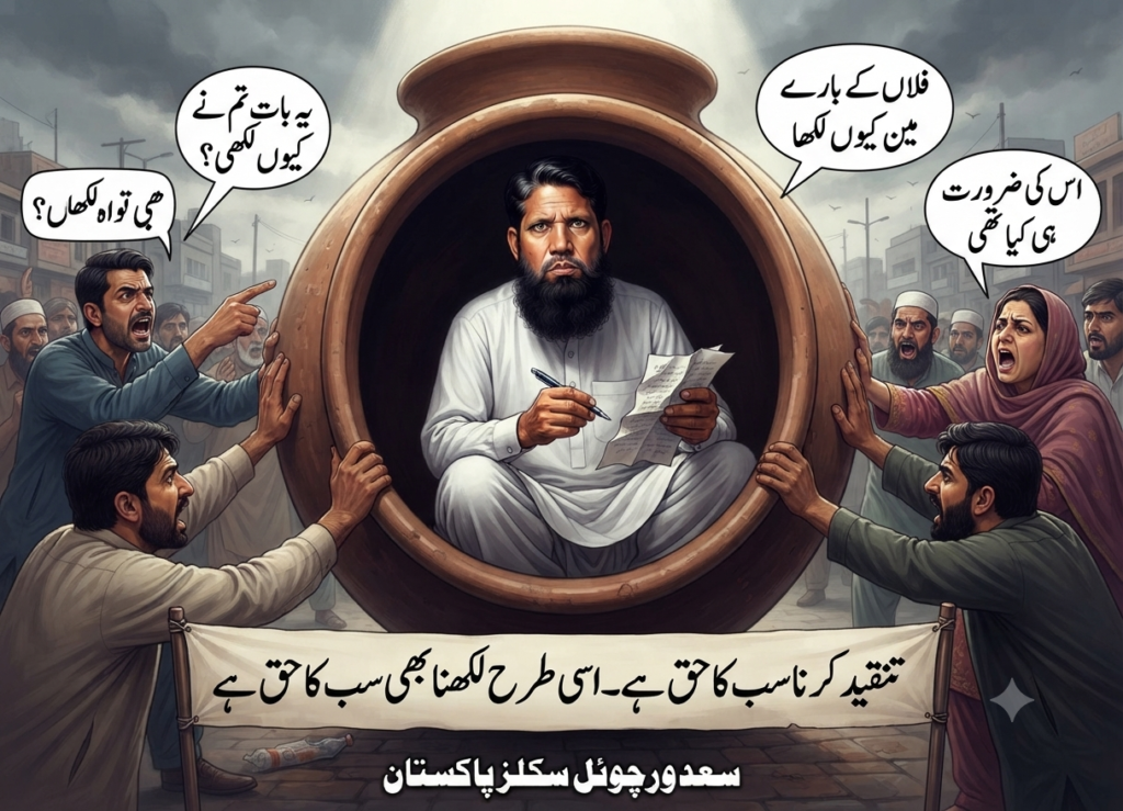 تنقید سب کا حق تو لکھنا بھی سب کا حق ہے۔