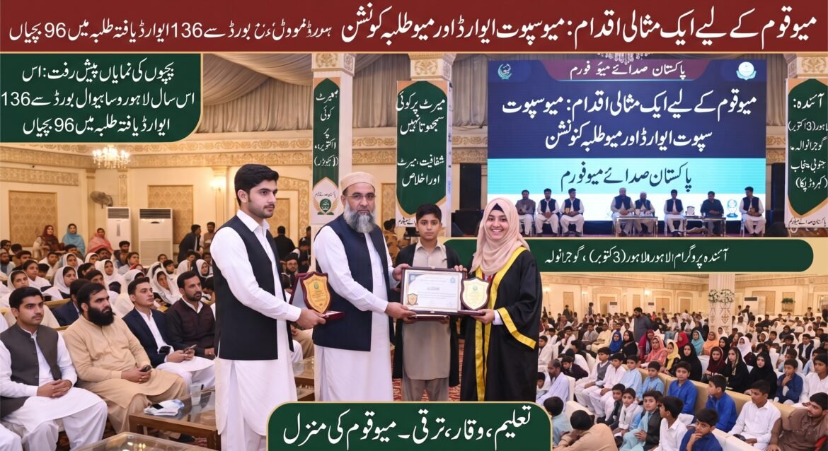 میو قوم کے لیے ایک مثالی اقدام، میو سپوت ایوارڈ اور میو طلبہ کنونشن