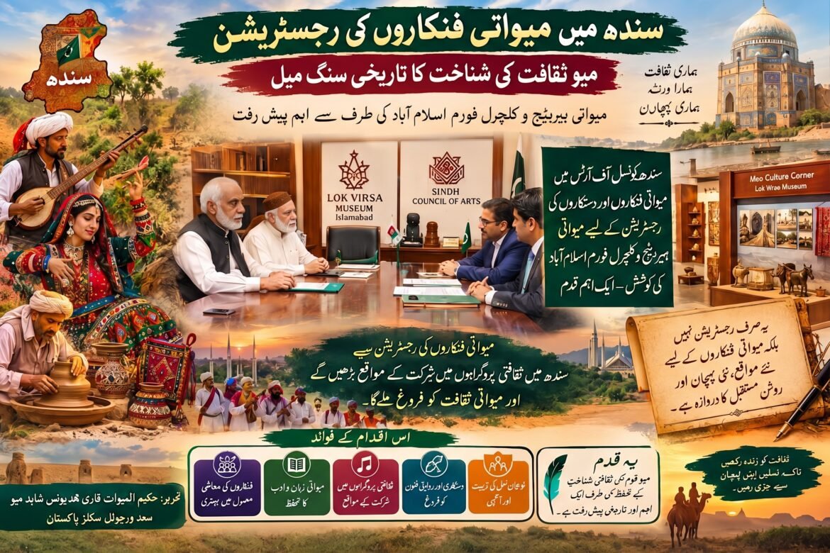 میواتی ثقافت کی نئی دستک،سندھ میں فنکاروں کی رجسٹریشن اور شناخت کی جنگ